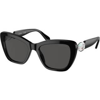 Swarovski Kvinde SK6018 100187 Solbriller Acetat Sort Grå Cat Eye Normal