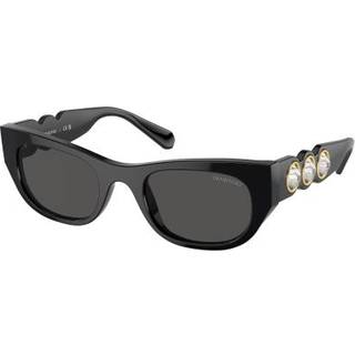 Swarovski Kvinde SK6022 100187 Solbriller Acetat Sort Grå Pillow Normal