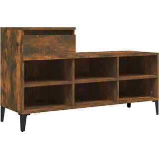 Skoreol 102X36X60 Cm Konstrueret Træ - Røget eg