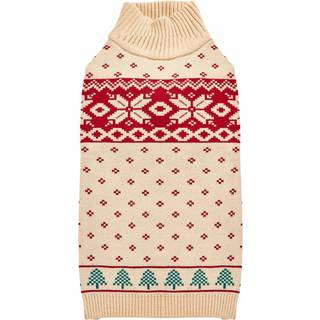 Blbr kledyr juletr og snefnug Hundetrje i lys beige ryglngde 20"""" pakke med 1 tj til hunde