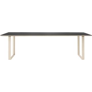 Muuto - 70/70 Table spisebord 255x108 cm, Sort linoleum/Sand - Spiseborde - TAF Studio - Beige,Sort - Metal/Træ