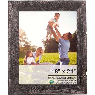 18x24 rustik r?get sort billedramme med plexiglass indehaver