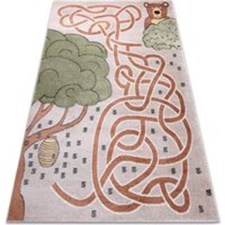 Tæppe FUN Honey til børn, bjørn, bier beige 180x270 cm