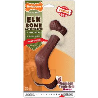 Nylabone Elk Bone Alternativt Power Chew Legetj til Hunde Hundelegetj til Aggressive Chewers Vildtsmag X-Large - 50+ lbs 1 Count