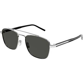 SAINT LAURENT Unisex SL 665 002 Solbriller Metal Sølv Grå Pilot