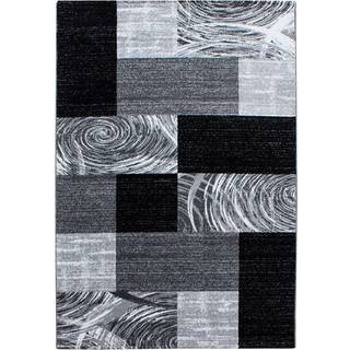Parma Kortluvet tæppe Abstrakt Ternet - Sort - 160x230