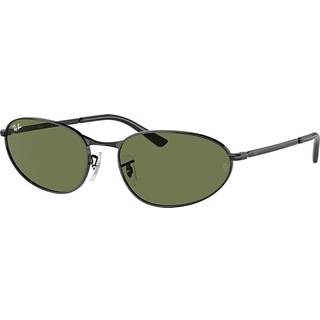 Ray - Ban Unisex RB3734 002/B1 Solbriller Metal Sort Grøn Geometrisk Normal