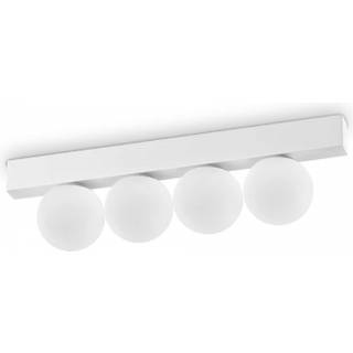Ideal Lux loftlampe Ping Pong hvid 4 lyskilder, opalglas