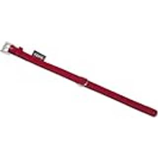 Læderhalsbånd SOUTH - M: 47 cm (38-44 cm) - 22/25 mm - Rød