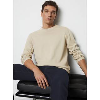 Marc O'Polo Herren Pullover beige unifarben