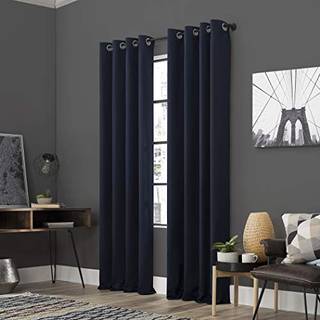 Sun Zero Soho 2-Pack Blackout Energy Effektiv Grommet Curtain Panel Pair 54 """" X 84 """" Navy Blue