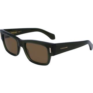Salvatore Ferragamo SF2011S 320 53 Solbriller Mænd Grøn - Transparent Khaki - 53mm