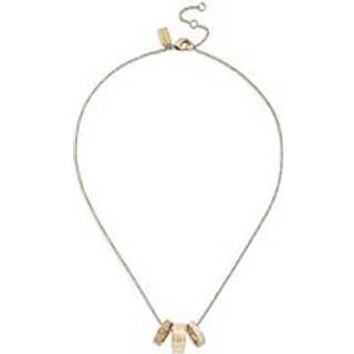 Coach COACH Gold Tone Enamel C Chain Rondell Necklace