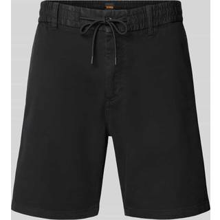 BOSS Orange Herren Chinoshorts schwarz