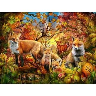 Vermont Christmas Company Autumn Foxes Jigsaw Puzzle 550 Piece