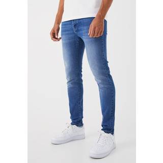 Mens Mid Blue Skinny Stretch Jean