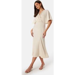 Wrap Satin Midi Dress