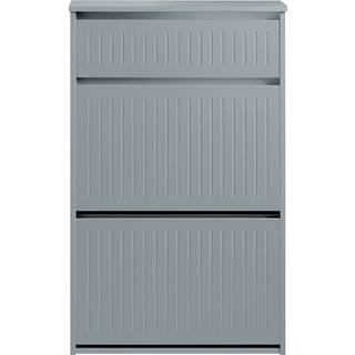 SoBuy Skoskab i lysegrå med klaprum og skuffe - 61x101x26 cm