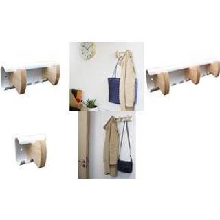 Unilux Aurora knagerække med 1 knage hvid og bøg