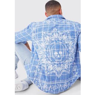 Mens Multi Back Printed Bandana Check Shirt
