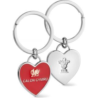 WRU Welsh Heart Keyring - Silver