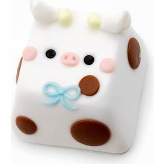 H?ndlavet tegneserie kalveknap Cute PBT -base til ESC -n?gle Mekanisk tastatur KeyCap Little Cow Diy Udskift