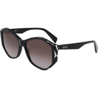 Liu Jo Kvinde LJ797S 012 Solbriller Acetat Sort Grå Firkantet Normal Skygge