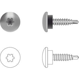 Arvid Nilsson Facadeskrue lav ST4,8x20 T25, silver, 250 st
