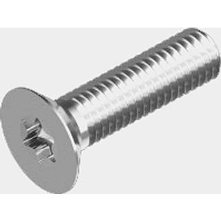 Maskinskrue med forsænket hoved, Torx, rustfrit syrefast stål (A4 / AISI 316, marinklasse), M6 x 60 mm, 5-pak
