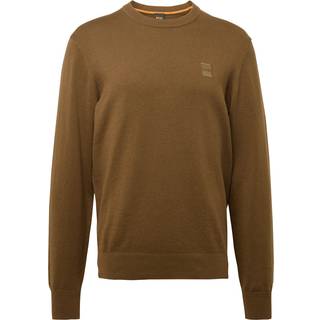 BOSS Orange Herren Pullover grün unifarben