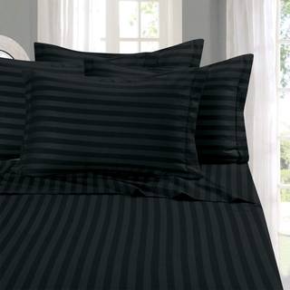 Elegant komfort Bedste bl?deste hyggeste 6-delt ark s?t! - 1500 Premier Hotel Quality Luksuri?s rynkebestandig 6-delt Damask Stripe Sengplade S?t