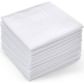 Ohuhu lommet?rkl?der til m?nd 13 pak 100% bl?d bomuld hankerchief bomuldsmaskine vask hvidt lomme firkant til dragt - 16 '' x 16 '' herretnaler h