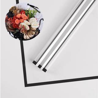 Joson 20 ark med farvet gr?nse gennemsigtigt vandt?t indpakningspapir blomsterbutik buket forsyninger DIY kunsth?ndv?rk Gavemballage eller gave?s