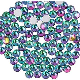 Beadsland Flat Back Crystal Rhinestones Round Gems Green Volcano (1,3-1,4 mm) SS3/1440pcs