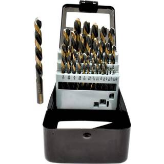 29pc venstre hånd industriel sort & guldbor bit indstillet 135 graders splitpunkt
