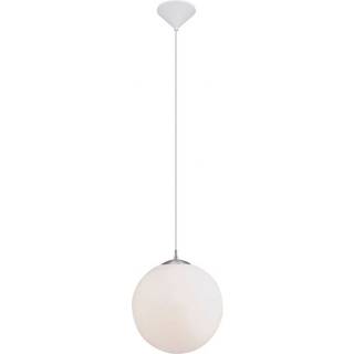 EGLO RONDO 1 pendel, Ø30 cm, E27, børstet stål/opal