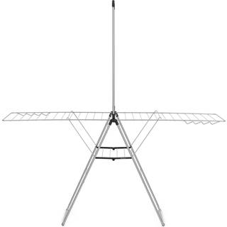 HangOn Tørrestativ - 25 meter tørreplads med bøjlestang - Metallic Grey - Brabantia