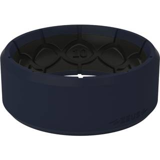 Groove Life Zeus Edge Deep Navy Silicone Ring Breathable Rubber Wedding Rings for Men Lifetime Coverage Unik designkomfort Fit ring - St?rrelse 1