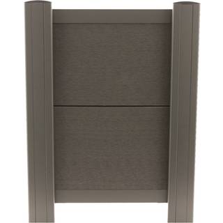 HORTUS Premium Firenze hegnspakke, komposit, F&N-profil, børstet, 6 fag - 126,1 cm højde