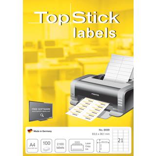 TopStick 8735 -udskrivningsetiketter, 18-delt, 63,5 x 46,6 mm