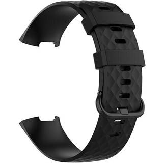 Silikonerem Fitbit Charge4 / Charge 3 - L Sort