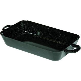 Riess Classic Bratformen Bratpfanne 37 x 22 cm - Emaille - Schwarz