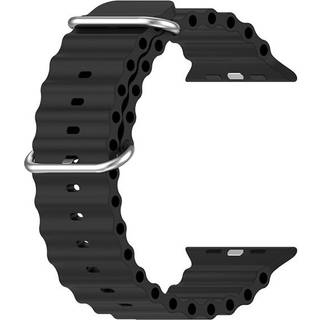 Silikonerem Hav-rem til Apple Watch Ultra - 42/44/45/49 mm, Sort