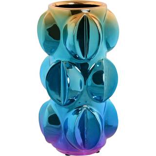 Vase Home ESPRIT Multifarvet Stentøj Moderne 12 x 12 x 24 cm (2 enheder)