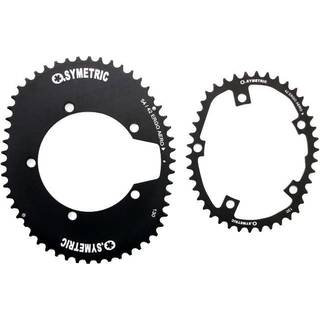 Drev Osymetric Ø130 mm BCD 10/11-Speed Oval Shimano Alu 54/42T sort