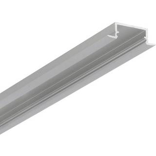 1m aluprofil BEGTIN12 J/S - Ubehandlet aluminium, indbygget, LED skinne