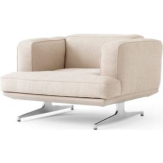 &Tradition - Inland AV21 1-personers sofa poleret aluminium ben clay 0011 - Lænestole - Beige - Metal/Træ/Tekstilmateriale/Skum/Plast