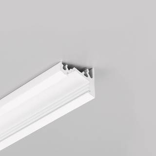 1m aluprofil CORNER10 BC/UX - Hvid lakeret, hjørne, LED skinne