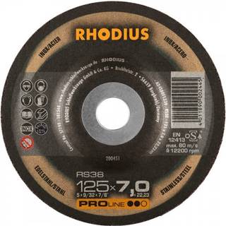 RHODIUS Skrubskive rustfrit stål RS 38 Ø230 mm 7,0 x 22,23 mm (200466)
