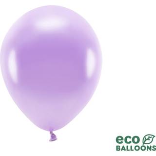 100 stk. økologiske balloner metallic lavendel 12" – Biologisk nedbrydelig festpynt